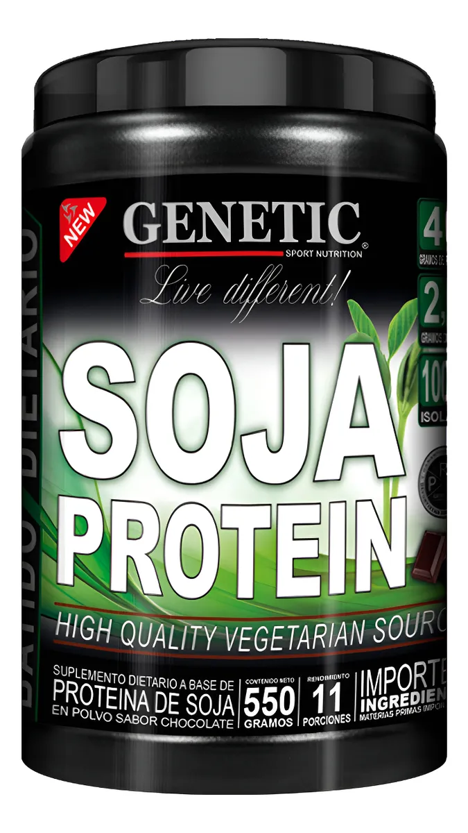 Batido Nutricional Proteico Vegano Soja Protein 550g Genetic